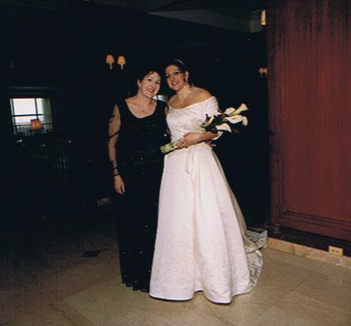 With Gerty at her wedding.  January 2004.